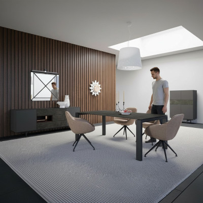 Eetgroep Eetkamerset 8-delig Eettafel 4x Stoelen Luxe Kast Design Interieur
