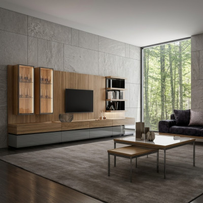 Modern Design Inrichting Woonkamerset TV-standaard Wandplanken Houten meubels Nieuw