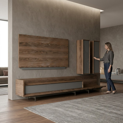 Woonkamer meubels TV-standaard Complete muurkast TV frame Designer inrichting Wohnzimmermöbel TV-Ständer Kompletter Wandkasten TV-Rahmen Designer-Einrichtung