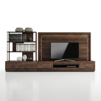 Luxe woonkamer wandmeubel tv-standaard houten meubels boekenplanken Nieuwe tv-frame