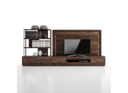 Luxe woonkamer wandmeubel tv-standaard houten meubels boekenplanken Nieuwe tv-frame