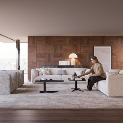 Bankstel Beklede meubelen 2x Driepersoons bank Luxe 2 fauteuils bank 3+3+1+1