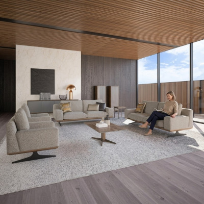 Woonkamerset 6-delig 2x Bank Driepersoons Modern 2x Fauteuil Bankstel Salontafel  Woonkamerset 6-delig 2x Bank Driepersoons Modern 2x Fauteuil Bankstel Salontafel