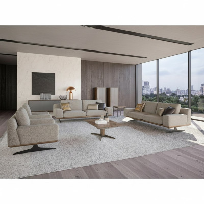 Woonkamerset 6-delig 2x Bank Driepersoons Modern 2x Fauteuil Bankstel Salontafel  Woonkamerset 6-delig 2x Bank Driepersoons Modern 2x Fauteuil Bankstel Salontafel