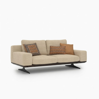 Moderne gestoffeerde bank woonkamer tweezitsbank bankstel textiel designer meubilair