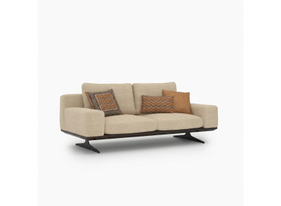 Moderne gestoffeerde bank woonkamer tweezitsbank bankstel textiel designer meubilair