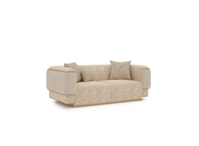 Luxe woonkamer meubels bank bank tweezitter beige banken gestoffeerde meubels