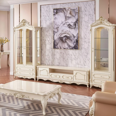 Woonkamerset Luxe tv-standaard 2x vitrine 3-delig nieuw Binnenruimte = Woonkamerset Luxe tv-standaard 2x vitrine 3-delig nieuw Interne ruimte