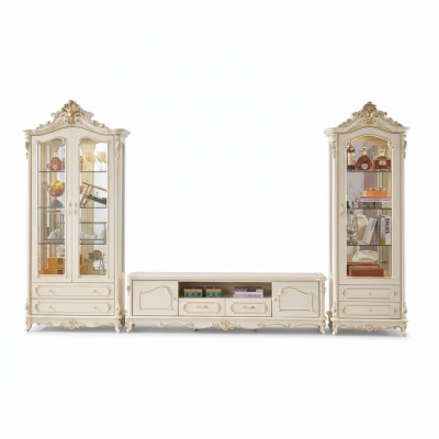 Woonkamerset Luxe tv-standaard 2x vitrine 3-delig nieuw Binnenruimte = Woonkamerset Luxe tv-standaard 2x vitrine 3-delig nieuw Interne ruimte