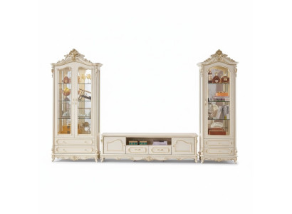 Woonkamerset Luxe tv-standaard 2x vitrine 3-delig nieuw Binnenruimte = Woonkamerset Luxe tv-standaard 2x vitrine 3-delig nieuw Interne ruimte