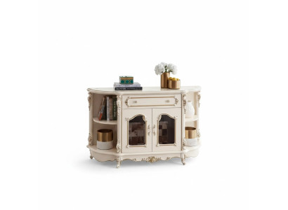 Sideboard in de woonkamer, klassiek meubilair voor het interieur.