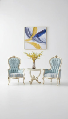Woonkamerset 2x fauteuil salontafel 3-delig luxe binnenruimte lounge club meubels  Woonkamerset 2x fauteuil salontafel 3-delig luxe binnenruimte lounge club meubels