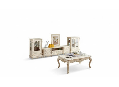 Woonkamer voor set klassieke meubels 3-delig. Binnenruimte voor het appartement.