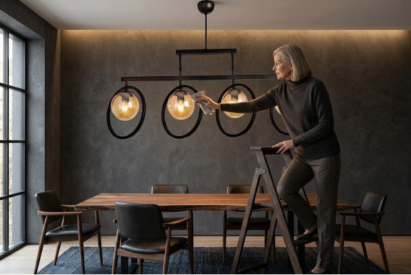 Plafondlamp in luxe stijl Een blikvanger voor de woonkamer.