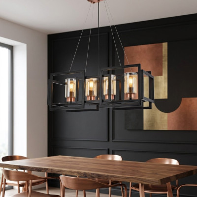 Plafondlamp chique lamp voor eetkamer woonkamer glanzend glas