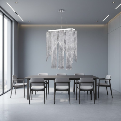 Kroonluchter hanglamp glanzend chroom nieuw woonkamer kroonluchter.
