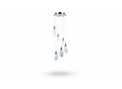 Plafondlamp Een moderne wit glazen woonkamer luxe 50x130 chroom