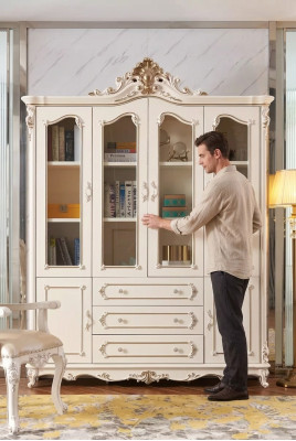 Wit boekenrek voor woonkamer klassieke meubels luxe meubels nieuw