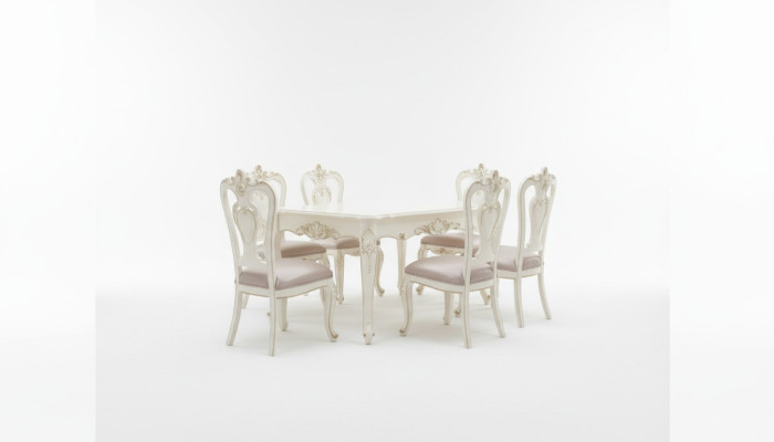 Eetkamer set luxe Eettafel 6x Stoelen klassieke meubels 7dlg nieuw