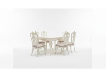 Eetkamer set luxe Eettafel 6x Stoelen klassieke meubels 7dlg nieuw