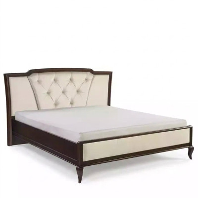 Bed van hout Chesterfield bedden Tweepersoons bed in de slaapkamer Fluweel Textiel