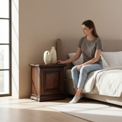 Nachtkastje ontwerp bijzettafels slaapkamer hout luxe consoles nieuw