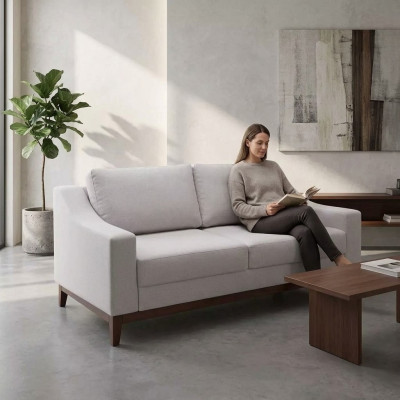 Moderne bank 2 zits Modern woonkamer tweezitter meubels gestoffeerd stof textiel nieuw