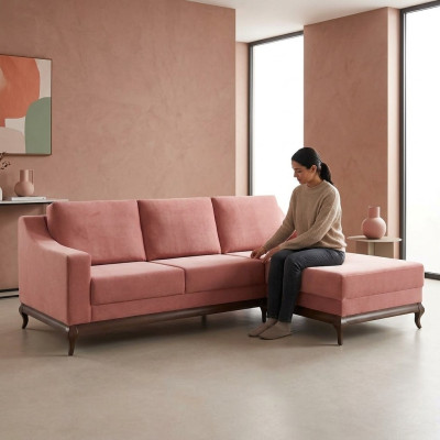 Sofa's L-vorm Bankstoff Ontwerp Hoekbank Woonlandschap Textiel Hoekbank