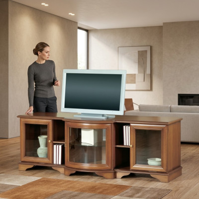 Woonkamer tv-standaard televisie lowboard kast meubels hout rtv 177cm Woonkamer tv-standaard televisie laag televisiemeubel kast hout rtv 177cm