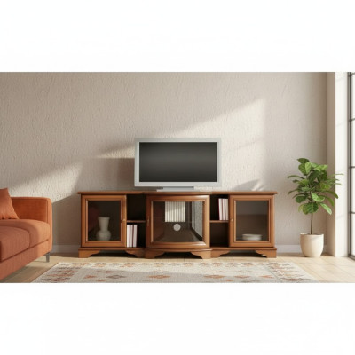 Woonkamer tv-standaard televisie lowboard kast meubels hout rtv 177cm Woonkamer tv-standaard televisie laag televisiemeubel kast hout rtv 177cm