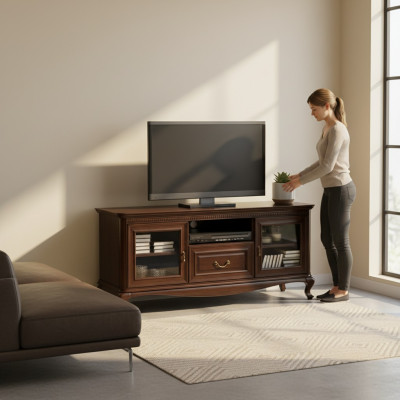 Woonkamer tv-standaard Moderne tv-standaard massief houten kast meubels
