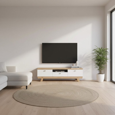 Woonkamer tv-standaard televisie witte standaard kast meubels hout rtv  Woonkamer tv-standaard televisie witte standaard kast meubels hout rtv