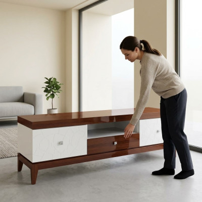 TV-standaard in de woonkamer Tv-standaard Luxe woonkamermeubels Hout rtv