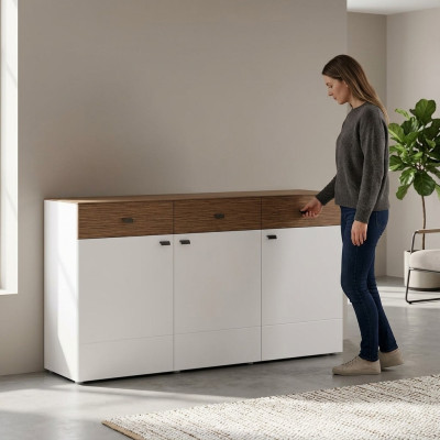 Luxe dressoir kast woonkamer hout design sideboard meubels dressoir