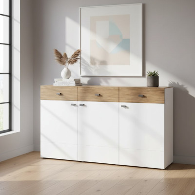 Luxe dressoir kast woonkamer hout design sideboard meubels dressoir