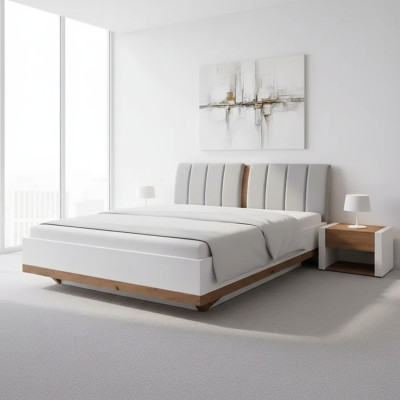 Luxe bedontwerp Dubbele hotelbedden Koninklijk houten meubilair Textiel