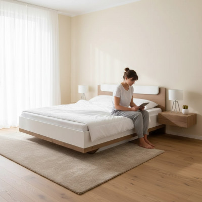 Bed Kussen Ontwerp Luxe Meubelen Dubbele Hotel Bedden wit Luxe