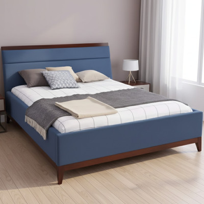 Bed slaapkamer luxe meubels in blauwe kleur Nieuwigheid voor uw interieurs.