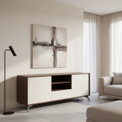 Ontwerp muurkast plank woonkamer tv-standaard houten wandrekken