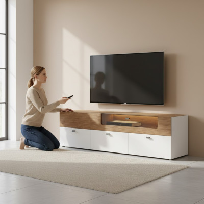 Ontwerp wandkast plank wand rekken woonkamer tv-standaard hout