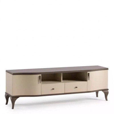 Woonkamer meubels woonkast tv-standaard wandplank hout beige modern dressoir