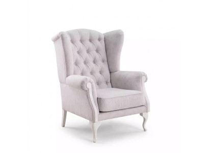 Fauteuil Zits Solo-ontwerp Witte bekleding Woonkamer Meubels Tv-Luie stoel