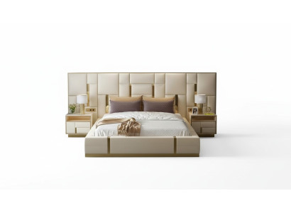 Compleet slaapkamer meubelset 3-delig. Design meubels nachtkastjes bedden.