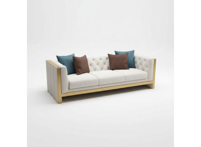 Woonkamerset Bankstel 3+1 zits luxueus wit Bankstellen Design leder nieuw