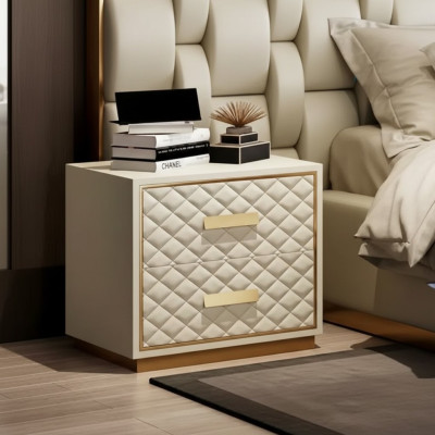 Ontwerp nachtkastje bijzettafel slaapkamer luxe console tafels hout