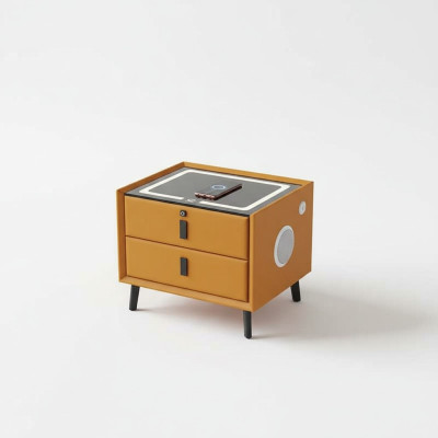 Slimme Tafel met intelligente lade in uw slaapkamer interieur.