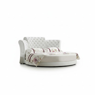 Rond bed Rond design Bedden Leder Dubbel Luxe Hotel Frame Slaapkamer