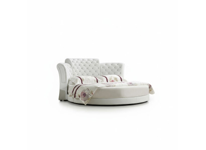 Rond bed Rond design Bedden Leder Dubbel Luxe Hotel Frame Slaapkamer