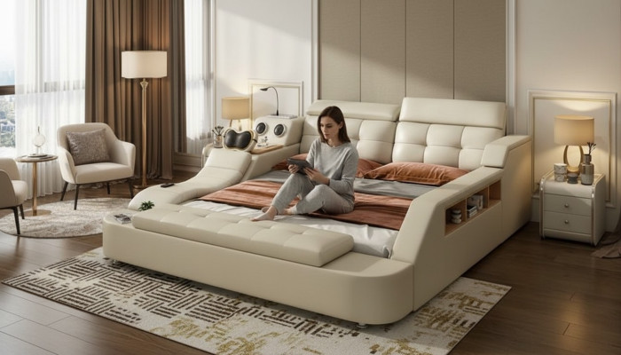 Multifunctioneel bed Tweepersoonsbed Modern bedframe 180x200cm Nieuw