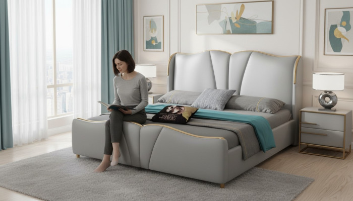 Bedden Meubelontwerp Dubbelbed Luxe Slaapkamer Hout Nieuw